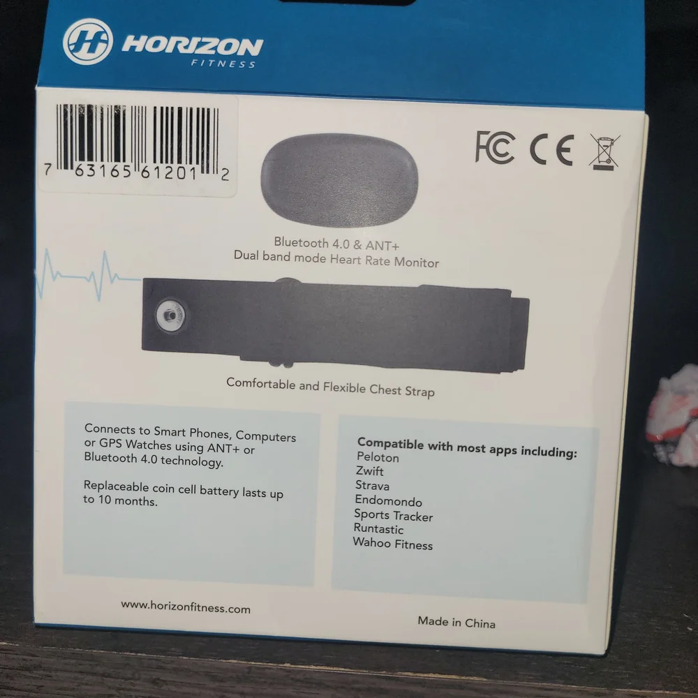 Horizon Fitness Heart Rate Chest Strap - Black